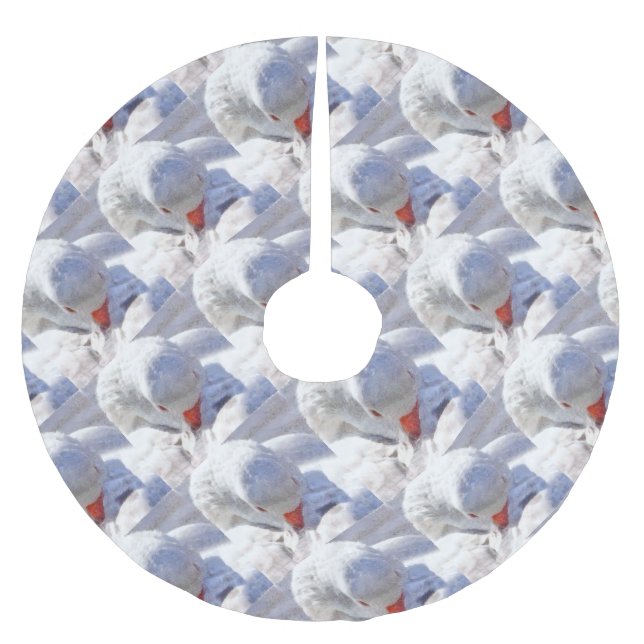 White Anka Preening Art Julgransmatta Borstad Polyester (Framsidan)