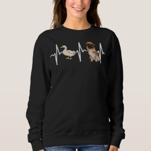 White Anka Tibetansk spanjor Heartslag Hund T Shirt