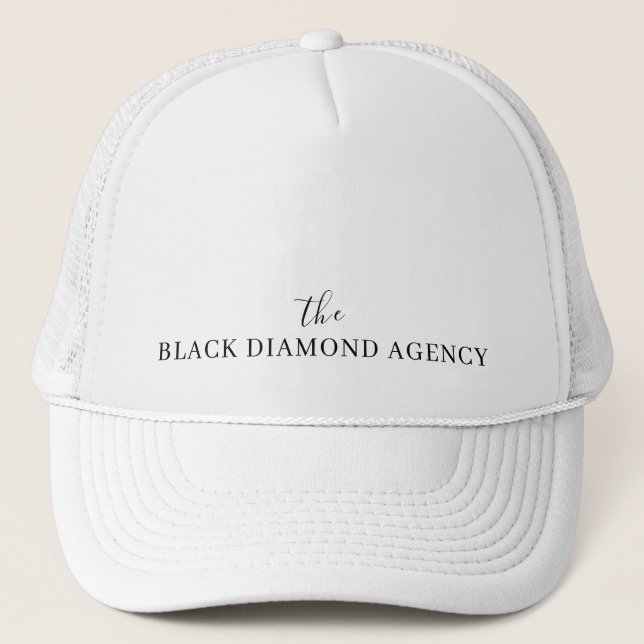 White Anpassningsbar Company Hat | Branded Busines Keps (Framsida)