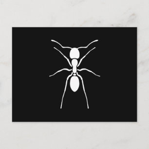White Ant Silhouette Anpassningsbar Vykort