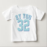 White & Aqua Baby | Sports Jersey Design Tee Shirt<br><div class="desc">White & Aqua Baby | Sports Jersey Design ・ Baby T-Shirt</div>