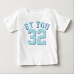 White & Aqua Baby | Sports Jersey Design Tee Shirt<br><div class="desc">White & Aqua Baby | Sports Jersey Design ・ Baby T-Shirt</div>
