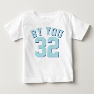 White & Aqua Baby   Sports Jersey Design Tee Shirt