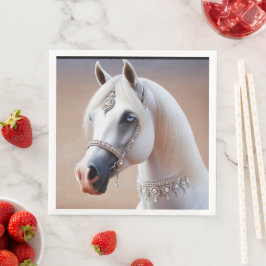 White Arabian Horse Pappersservett