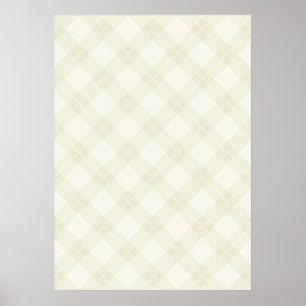 White Argyle Mönster Poster