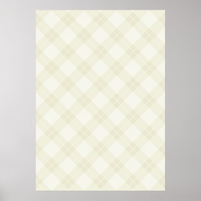 White Argyle Mönster Poster (Framsidan)
