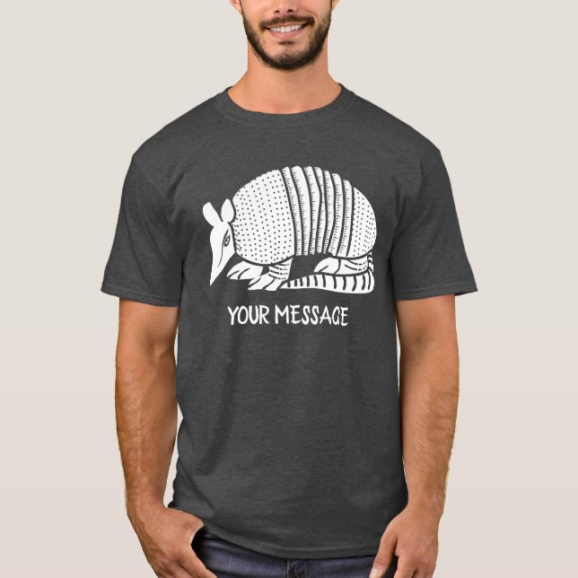 White Armadillo Personlig Graphic T Shirt (Framsida)