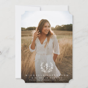 White Asclepius RN Registered Nurse Studenten Meddelande