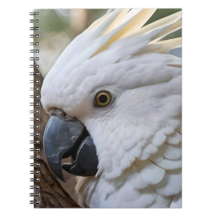 White Australian Cockatoo Parrot Anteckningsbok