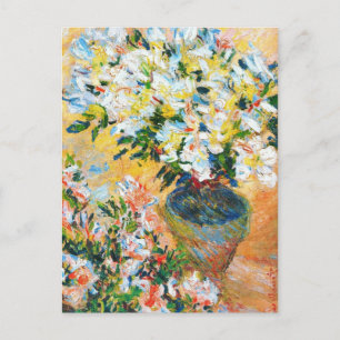 White Azaleas in a Pot, 1885 Claude Monet Vykort