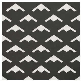 White B-21 Raider Stealth Bomber Mönster på Black Tyg