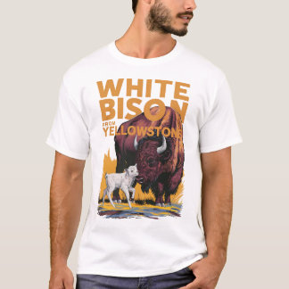 WHITE BABY BISON PROPHECY CALF OF YELLOWSTONE 2 T SHIRT