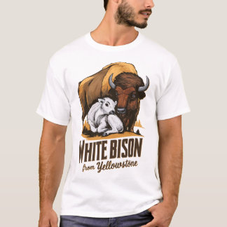 WHITE BABY BISON PROPHECY CALF OF YELLOWSTONE 3 T SHIRT