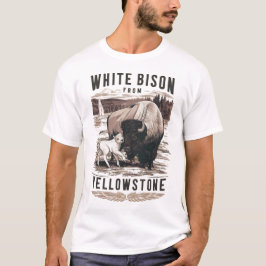 WHITE BABY BISON PROPHECY CALF OF YELLOWSTONE 4 T SHIRT