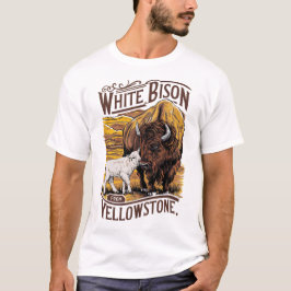 WHITE BABY BISON PROPHECY CALF OF YELLOWSTONE T SHIRT