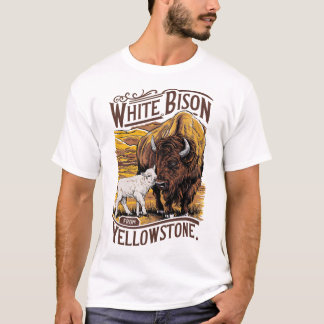 WHITE BABY BISON PROPHECY CALF OF YELLOWSTONE T SHIRT