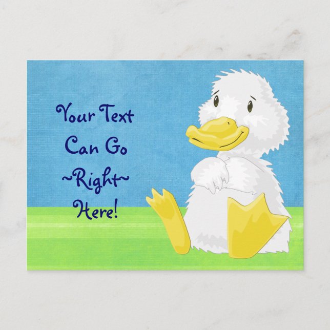 White Baby Duckling-vykort Vykort (Framsida)