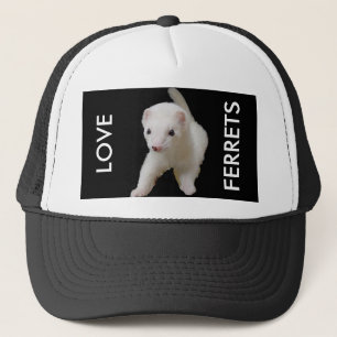 White Baby Ferret Truckerkeps
