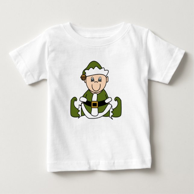 White Baby jul Elf Tee (Framsida)