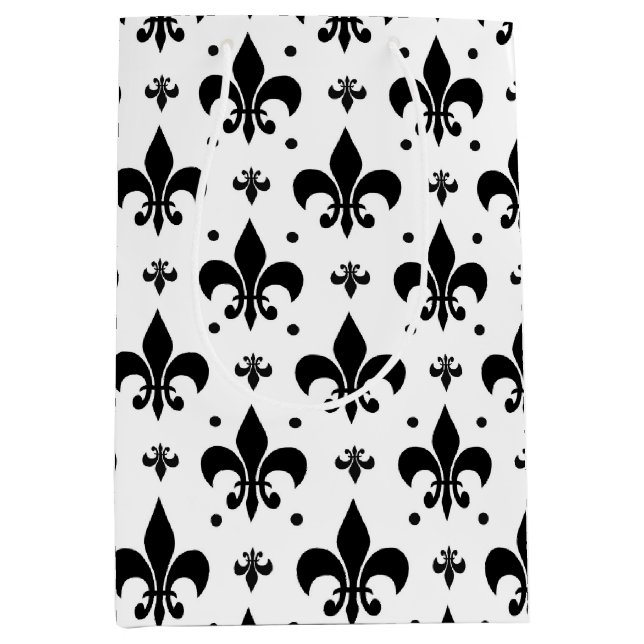 White Background Fleur-de-lis Mönster Design (Framsidan)