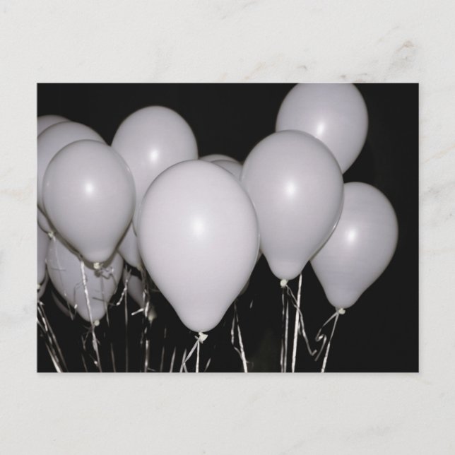 White Balloons Vykort (Framsida)
