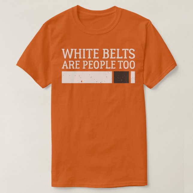 White Bälte är för brasilianska JiuJitsu BJJ T Shirt (Design framsida)
