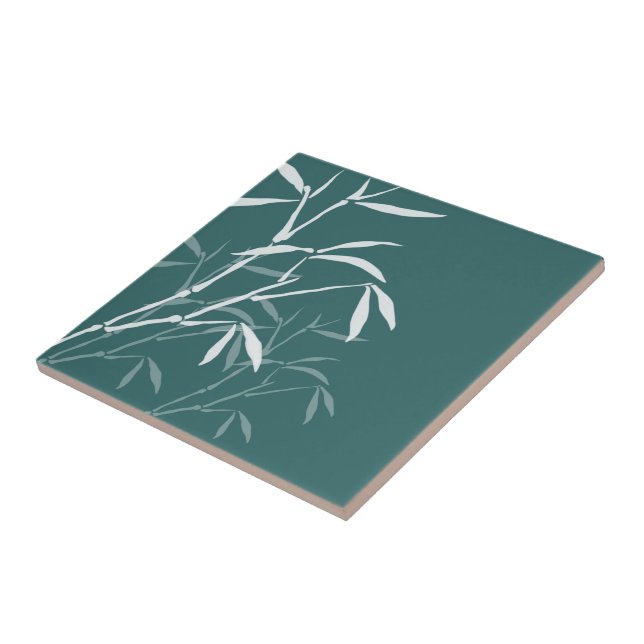 White Bamboo Tile and Trivet Kakelplatta (Sidan)
