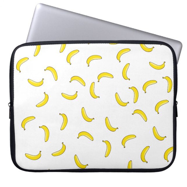 White Banana Laptop Sleeve (Framsidan)