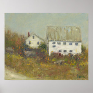 White Barn Poster