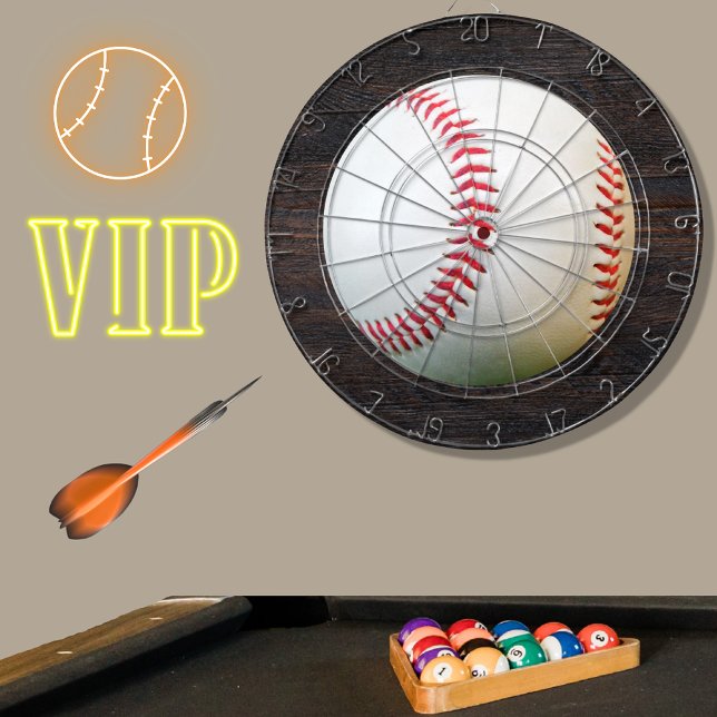 White Baseball med Red Stitching Dart Board Darttavla (Skapare uppladdad)