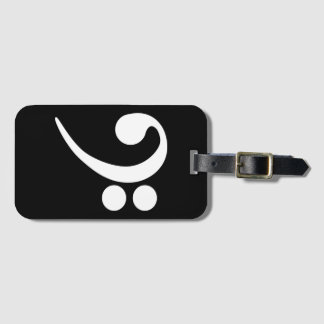 White Bass Clef Bagagebricka