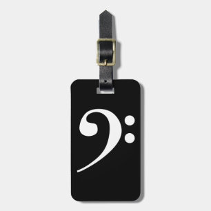 White Bass Clef Bagagebricka