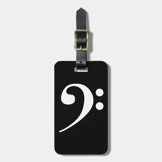 White Bass Clef Bagagebricka (Vertikal Framsida)