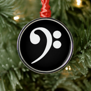 White Bass Clef Julgransprydnad Metall