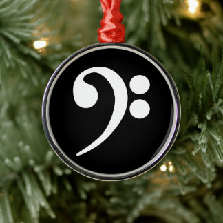 White Bass Clef Julgransprydnad Metall