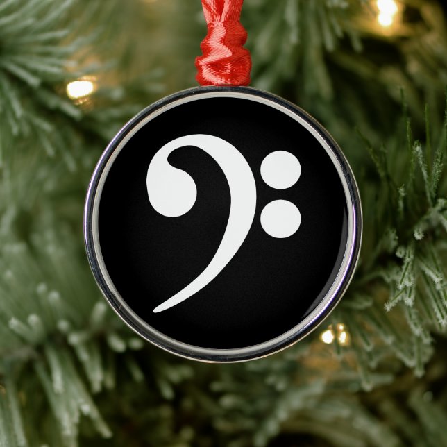 White Bass Clef Julgransprydnad Metall (Träd)