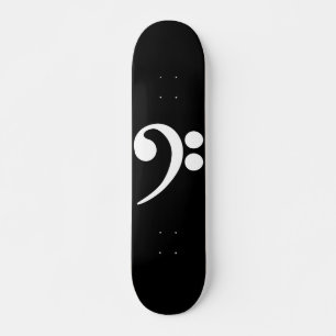 White Bass Clef Mini Skateboard Bräda 18,5 Cm