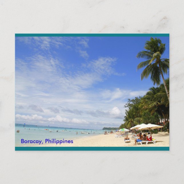 White Beach, Boracay Vykort (Framsida)