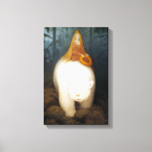 White Bear Kung Valemon Canvastryck