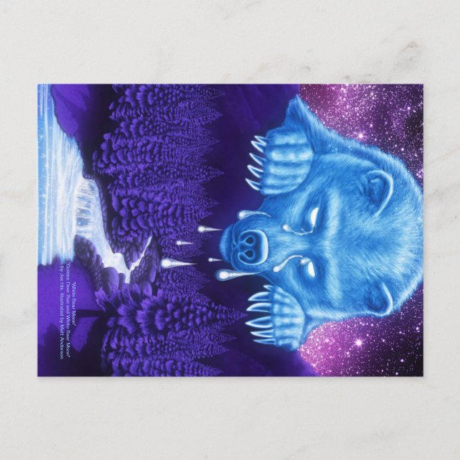 White Bear Måne Vykort (Framsida)