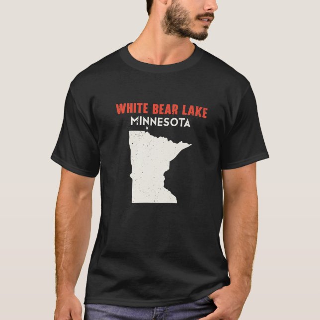 White Bear Sjö Minnesota USA State Travel T Shirt (Framsida)