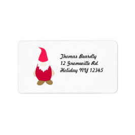 White Beared Gnome Address Label Adressetikett