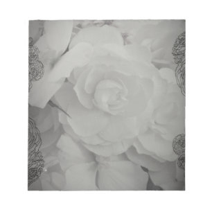 White Begonia Anteckningsblock