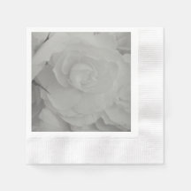 White Begonia Papper Napkins