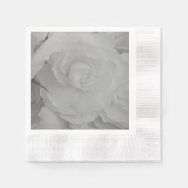 White Begonia Papper Napkins Pappersservett