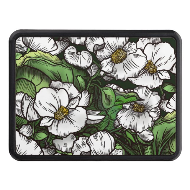 White Begonias Dragkroksskydd (Framsidan)