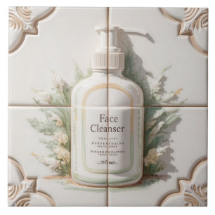 White Beige Frasige Cleanser Flaska Funny Bathroom Kakelplatta
