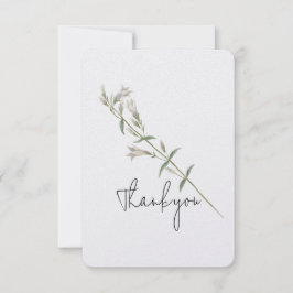 White Bellblomme Stem Tack Kort