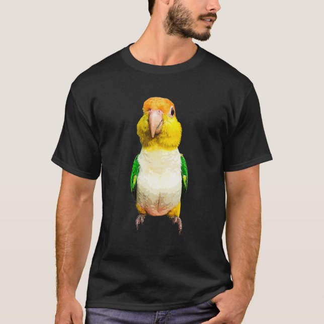 White Belllied Caique Parrot546 T Shirt (Framsida)