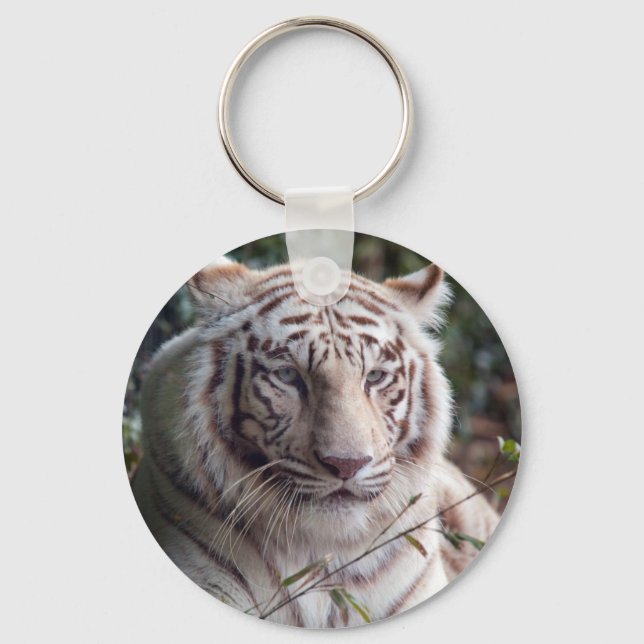 White Bengal Tiger Nyckelring (Framsida)